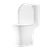 Baridi DH332 Close-Coupled Toilet with Soft Close Seat, Dual Flush Cistern & Rimless Flush – White