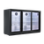 Baridi DH337 Back Bar Drinks Fridge/Cooler with Triple Sliding Door & Security Lock 307L - Black