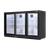 Baridi DH337 Back Bar Drinks Fridge/Cooler with Triple Sliding Door & Security Lock 307L - Black
