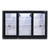Baridi DH337 Back Bar Drinks Fridge/Cooler with Triple Sliding Door & Security Lock 307L - Black