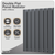 Baridi DH341 Horizontal Radiator Contemporary Double Flat Panel Design 600 x 910mm – Anthracite