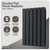 Baridi DH343 Horizontal Radiator Contemporary Double Flat Panel Design 600 x 420mm – Black