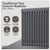 Baridi DH360 Horizontal Traditional 2 Column Radiator 600 x 1147mm – Anthracite