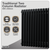 Baridi DH363 Horizontal Traditional 2 Column Radiator 600 x 832mm – Black