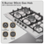 Baridi DH382 90cm Gas Hob Stainless Steel with 5 Burners, Cast Iron Supports & Auto Ignition 11kW