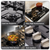 Baridi DH383 90cm Gas Hob Black Glass with 5 Burners, Cast Iron Supports & Auto Ignition 11kW