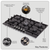 Baridi DH383 90cm Gas Hob Black Glass with 5 Burners, Cast Iron Supports & Auto Ignition 11kW