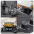 Baridi DH384 70cm Gas Hob Matt Black with 5 Burners, Cast Iron Supports & Auto Ignition 10.4kW