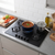 Baridi DH384 70cm Gas Hob Matt Black with 5 Burners, Cast Iron Supports & Auto Ignition 10.4kW