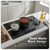 Baridi DH385 90cm Gas Hob Matt Black 5 Burners Cast Iron Supports & Auto Ignition 10.4kW