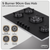 Baridi DH385 90cm Gas Hob Matt Black 5 Burners Cast Iron Supports & Auto Ignition 10.4kW