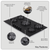 Baridi DH385 90cm Gas Hob Matt Black 5 Burners Cast Iron Supports & Auto Ignition 10.4kW