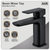 Baridi DH393 Basin Mixer Tap with Clicker Waste - Matt Black