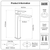 Baridi DH394 High Basin Mixer Tap with Clicker Waste - Chrome