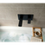 Baridi DH397 Wall Mounting Basin Mixer Tap, Square - Matt Black