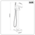 Baridi DH400 Freestanding Bath Mixer Tap with Shower - Chrome