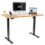Dellonda DH41 Oak Electric Adjustable-Height Standing Desk with Memory, Quiet & Fast 1400 x 700mm