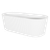 Baridi DH420 Double-Ended Fluted Design Bath with Slim Rim 168cm – Gloss White