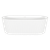 Baridi DH420 Double-Ended Fluted Design Bath with Slim Rim 168cm – Gloss White