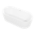 Baridi DH420 Double-Ended Fluted Design Bath with Slim Rim 168cm – Gloss White
