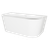 Baridi DH422 Back-to-Wall Slim Rim Bath with Overflow System 170cm – Gloss White