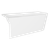 Baridi DH423 Left-Hand Corner Slim Rim Bath with Overflow System 150cm – Gloss White
