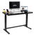 Dellonda DH53 Single Motor Ultra-Quiet Electric Desk with Control Panel, USB Port & Drawer - Black Desktop