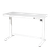 Dellonda DH54 Single Motor Ultra-Quiet Electric Desk with Control Panel, USB Port & Drawer - White Desktop