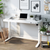 Dellonda DH54 Single Motor Ultra-Quiet Electric Desk with Control Panel, USB Port & Drawer - White Desktop