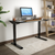 Dellonda DH55 Single Motor Ultra-Quiet Adjustable-Height Electric Sit/Stand Desk - Black Desktop