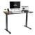 Dellonda DH55 Single Motor Ultra-Quiet Adjustable-Height Electric Sit/Stand Desk - Black Desktop