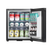 Baridi DH57 Mini Drinks & Wine Fridge with Wire Shelves, LED Light & Security Lock 25L - Black