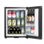 Baridi DH58 Mini Drinks & Wine Fridge with Wire Shelves, LED Light & Security Lock 35L - Black