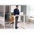 Dellonda DH68 Single Motor Ultra-Quiet Adjustable-Height Electric Sit/Stand Desk - Oak Desktop