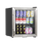 Baridi DH75 Mini Tabletop Beer & Drinks Fridge with Lock & Key, Metal Shelves & LED Light 50L - Stainless Steel