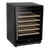 Baridi DH78 54 Bottle Undercounter/Freestanding Wine Fridge with Digital Touch Screen Controls, Wooden Shelves & LED Light 135L - Black