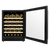 Baridi DH78 54 Bottle Undercounter/Freestanding Wine Fridge with Digital Touch Screen Controls, Wooden Shelves & LED Light 135L - Black