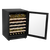 Baridi DH78 54 Bottle Undercounter/Freestanding Wine Fridge with Digital Touch Screen Controls, Wooden Shelves & LED Light 135L - Black
