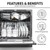 Baridi DH88 Tabletop Dishwasher 8 Place Settings 8L Capacity - Black