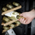 Baridi DH89 18 Bottle Dual Zone Wine Fridge/Cooler with Digital Touch Screen Controls, Wooden Shelves & LED Light - Black