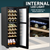 Baridi DH89 18 Bottle Dual Zone Wine Fridge/Cooler with Digital Touch Screen Controls, Wooden Shelves & LED Light - Black