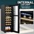 Baridi DH90 27 Bottle Dual Zone Wine Fridge with Digital Touch Screen Controls, Beech Wood Shelves & LED Light - Black