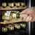 Baridi DH91 36 Bottle Dual Zone Wine Fridge with Digital Touch Screen Controls, Beech Wood Shelves & LED Light - Black