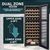 Baridi DH93 55 Bottle Dual Zone Wine Fridge with Digital Touch Screen Controls, Beech Wood Shelves & LED Light - Black