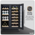 Baridi DH96 40 Bottle/120 Can Dual Zone Undercounter/Freestanding Wine & Drinks Fridge - Black