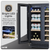 Baridi DH96 40 Bottle/120 Can Dual Zone Undercounter/Freestanding Wine & Drinks Fridge - Black