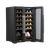 Baridi DH97 24 Bottle Dual Zone Wine Fridge with Digital Touch Screen Controls, Beech Wood Shelves & LED Light - Black