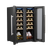 Baridi DH97 24 Bottle Dual Zone Wine Fridge with Digital Touch Screen Controls, Beech Wood Shelves & LED Light - Black