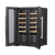 Baridi DH97 24 Bottle Dual Zone Wine Fridge with Digital Touch Screen Controls, Beech Wood Shelves & LED Light - Black