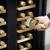 Baridi DH97 24 Bottle Dual Zone Wine Fridge with Digital Touch Screen Controls, Beech Wood Shelves & LED Light - Black